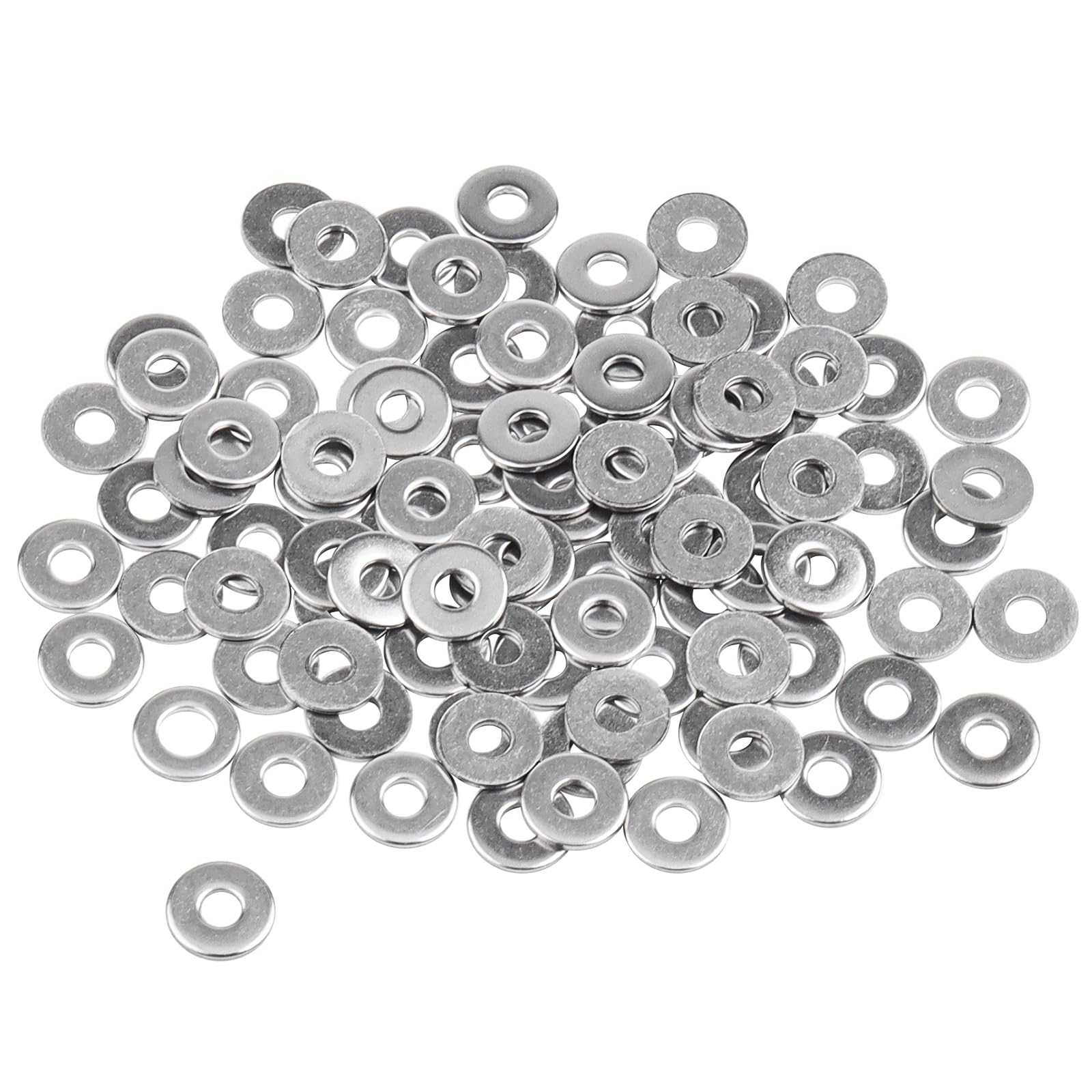 Caianwin M3 Washers 100Pcs, M3 x 9mm Penny Washers Stainless Steel Flat Washer for m3 Bolts Screws & Nuts
