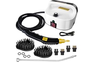 HCCTWOOW 2500W Handheld Steam Cleaner,High Temperature Steamer for Cleaning,Steam Cleaning for mattress, Car Detailing Couch Upholstery Bathroom (Black-New Version)