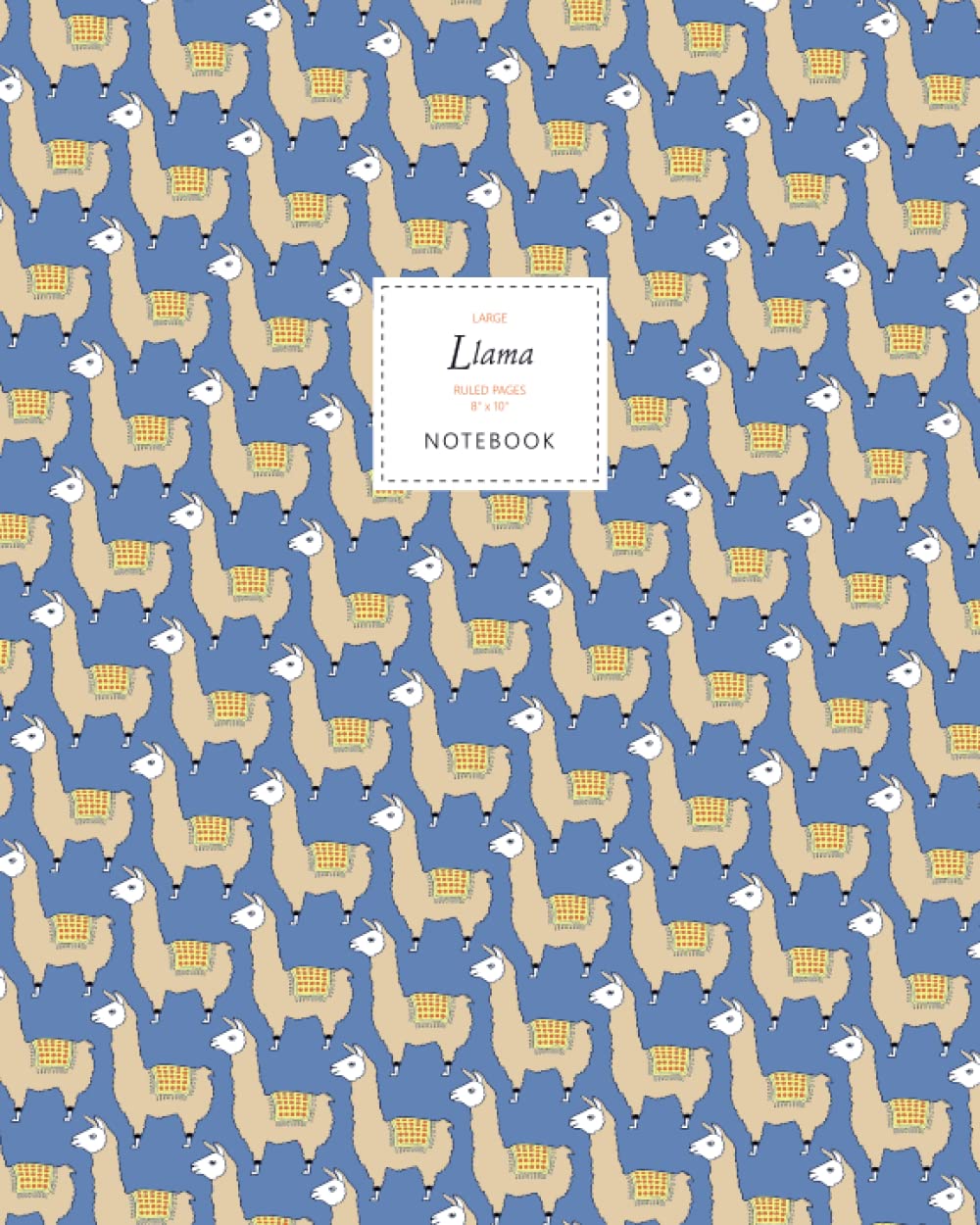 Llama Notebook - Ruled Pages - 8x10 - Premium: (Purple Edition) Fun notebook 192 ruled/lined pages (8x10 inches / 20.3x25.4 cm / Large Jotter) — image 1