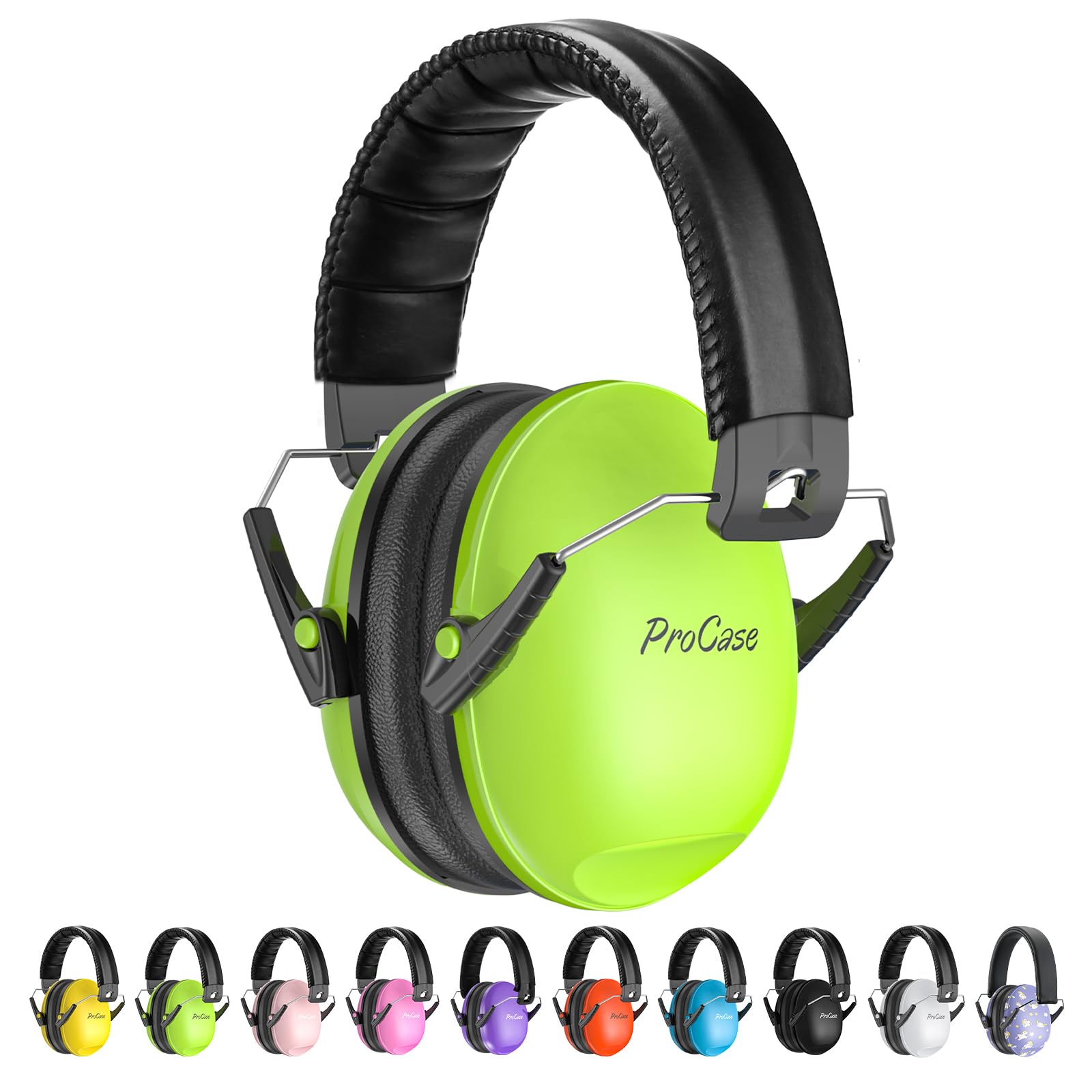 ProCase Ear Defenders Children, SNR 27dB Noise Cancelling Headphones for Kids Toddler, Kids Ear Defenders for Autism, Hearing Protection for Airplane Concert Fireworks -Green — image 1