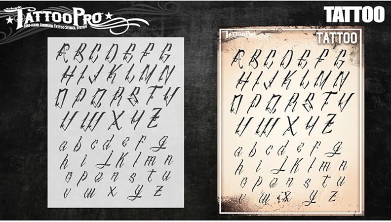 Tattoo Pro Stencil Tattoo Caratteri Amazon It Bellezza