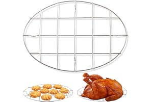 TamBee 9.8x6.7 Inch Oval Roasting Cooling Rack 304 Stainless Steel Baking Broiling Rack Cookware 0.8 Inch heigh Thick Version