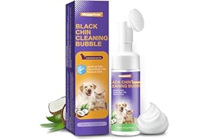 Cat Chin Blackhead Cleaner 5oz (150 ml), 2 in 1 No-Rinse Pet Chin Mousse, Control Acne & Degreases Tails, Cruelty-Free Pet Ha