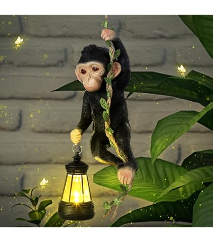 Amazon.com: Monkey with Solar Lights for Garden Decor: Chimpanzee