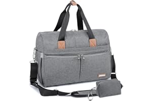 RUVALINO Diaper Bag Tote, Hospital Bag Large Travel Weekender Diaper Changing Messenger for Mom and Dad