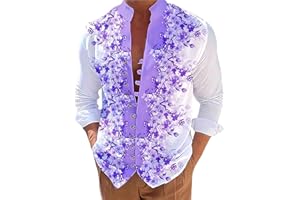 HJINGSUN Mens Shirts Long Sleeve Casual Button Down Ocean Turtle Animals Flower Shirts Big Tall Hawaiian Shirt Graphic Tee