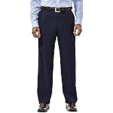 Haggar Men's E-CLO Repreve Stria Flat Front Dress Pant