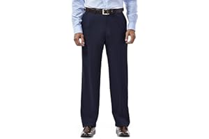 Haggar Men's E-CLO Repreve Stria Flat Front Dress Pant