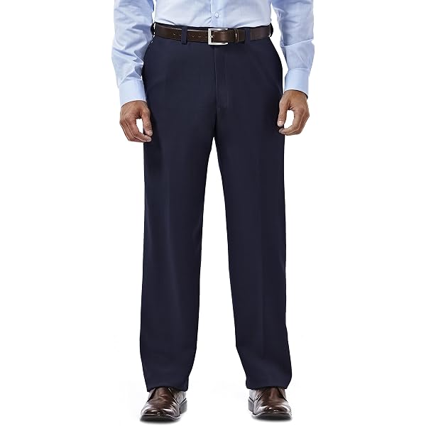 Haggar Men's Repreve Stria Gab Pleat Front Dress Pant,Black,32x30