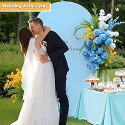HEMMOTOP 7.2 ft Blue Arch Backdrop Cover