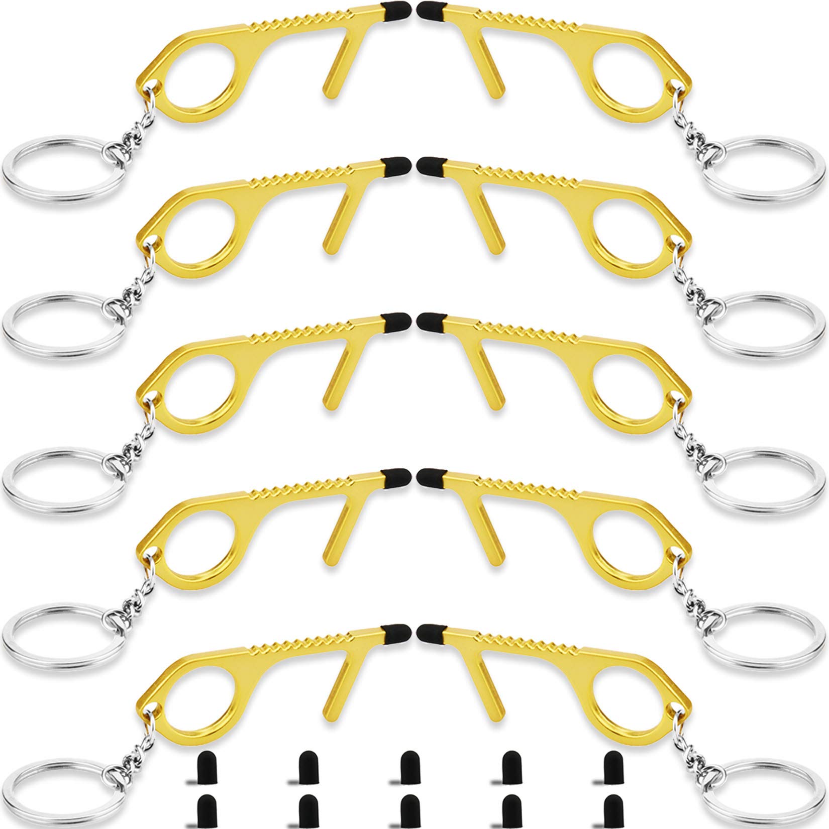 No Touch Door Handle Keychain Hook For Opening Doors 10pack No