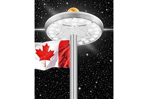Kromart Solar Flag Pole Light Top Mount, 25 Star LED High Lumen, Long Runtime, IP65 Waterproof Flagpole Light Solar Powered A
