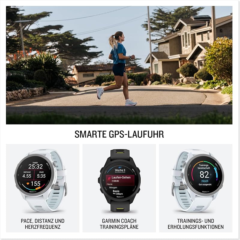 Forerunner 170, 43 mm, GPS-Laufuhr, Steinweiss