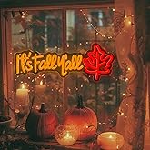 AOOWSDX Fall Thanksgiving Neon Sign, Maple Leaf Neon Lights It’s Fall Y’All Neon Signs,Fall Decorations for Home Thanksgiving Window Lights Wall Hanging Decor for Thanksgiving Party Decor