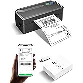 PKMHLXS Shipping Label Printer 4x6, Bluetooth Thermal Label Printer for Small Business, Warehouse or Home Office, Compatible with Windows iOS Android Mac, USPS Amazon Ebay Etsy Black