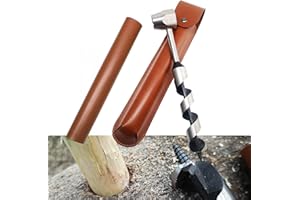 1 X 10 Upgrade Scotch Eye Wood Auger, Sharper Embedded Weld Hand Auger Wrench, Hexagon Bushcraft Hand Auger Wrench Drill Bit Set for Settlers Tool - Survival Hand Settlers Wrench, by MinliGUY Tool