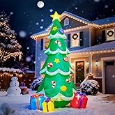 ZOOMATOOE 9 FT Christmas Tree Inflatable Outdoor Decoration,Giant Blow up Christmas Tree with 3 Gift Boxes, Christmas Decoration with Built-in LED Lights for Yard, Blow Up Xmas New Year Lawn Decor