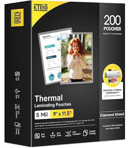 150 Pack 5 Mil Laminating Sheets 9x11.5" - Thermal Laminating Pouches For Letter Size Documents
