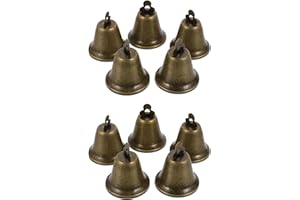 SEWCHICS 10pcs Vintage 52mm Grazing Bells Set in Aged Bronze Alloy for Livestock Farming Accessories and Pet