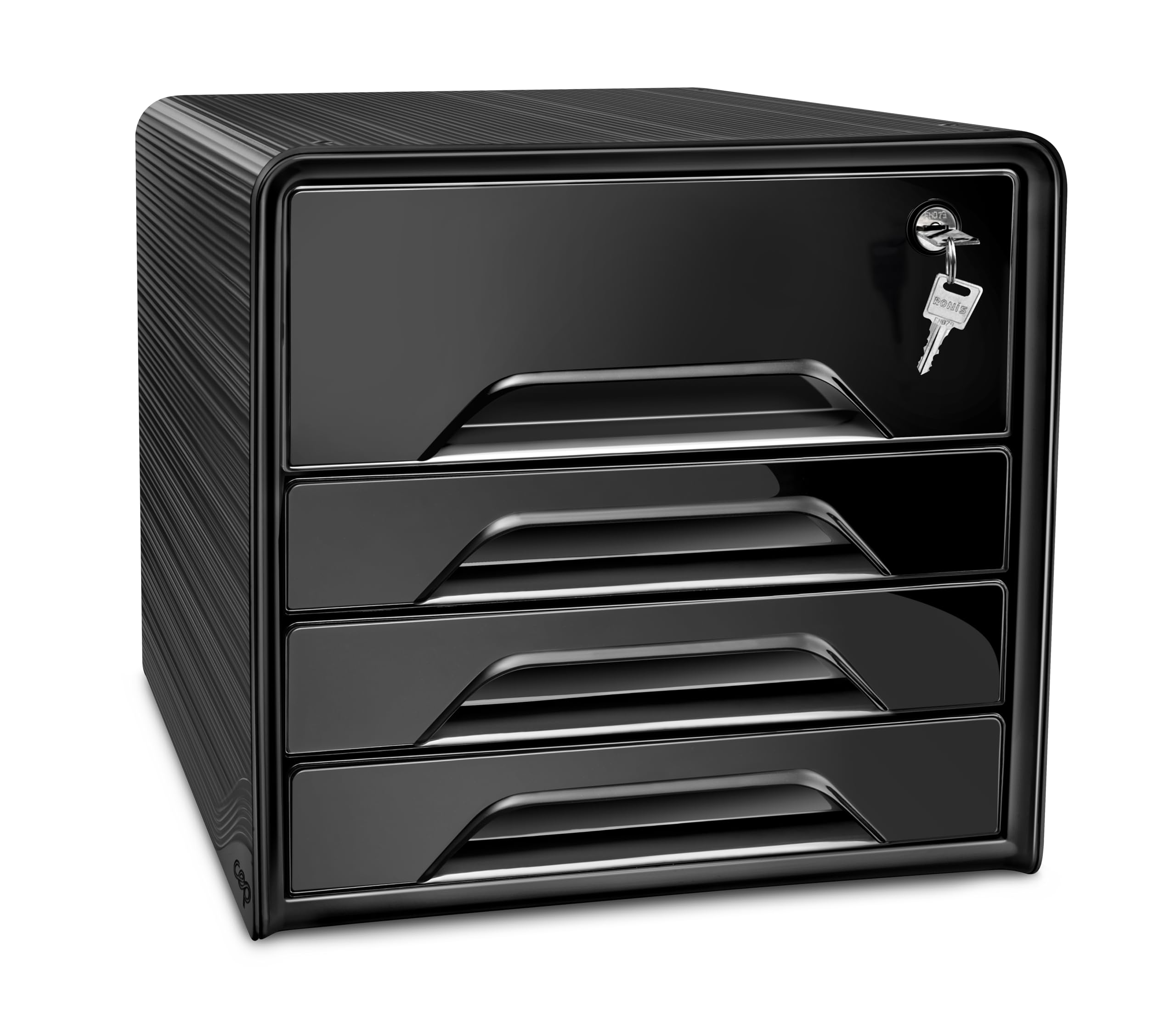 CEP Smoove Secure Filing Module, 4 Drawers, Black