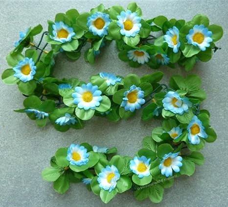 Blumengirlande Sonnenblumen hell blau ~ ca. 120 cm ~ zum verschönern Ihres CBK-MS® Fahrrades oder Ihrer Wohnung