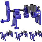 KARRYTON 1/2 Inch Pipe Clamps for Woodworking (Set of 4) | H-Style Wood Gluing Clamps with TPU Protective Cover, Adjustable Pipe Clamp Tool for Furniture, Cabinet Making &amp; DIY Projects
