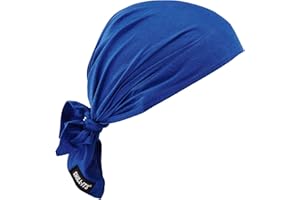 Ergodyne Chill-Its 6710CT Evaporative Cooling Dew Rag, Solid Blue