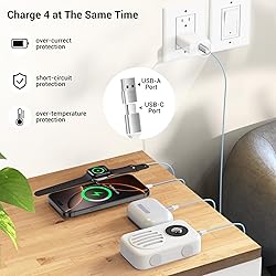 Renmou 2Pack for Apple Watch Charger,4 in 2 Multi