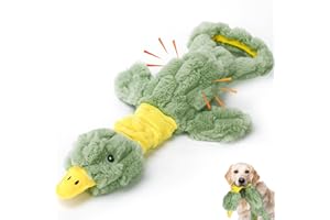 Eneston Large Plush Squeaky Dog Toys for Aggressive Chewers, Interactive Tug of War Puppy Toys for Indoor Play - Duck Stuffed Dog Toys with Soft Fabric for Small, Medium, and Large Pets