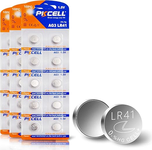 Amazon Com Lr41 Battery Ag3 L736 Lr736 Sr41 192 384 392 1 5v Alkaline Battery For Thermometer 30pcs Health Personal Care