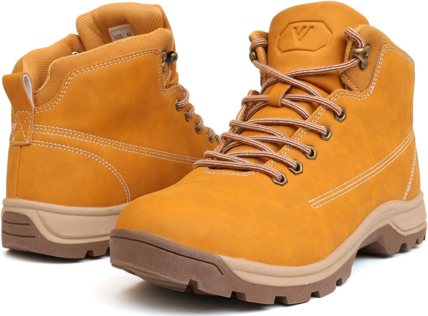 WHITIN Men's Mid Soft Toe Leather Insulated Work Boots Construction