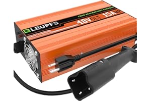 ELEUPFS 15 Amp 48 Volt Golf Cart Battery Charger for Yamaha G29 & Drive 2, with Trickle Charge, 5-7 Hours Full Charge, for Lead Acid Battery, AGM,Gel