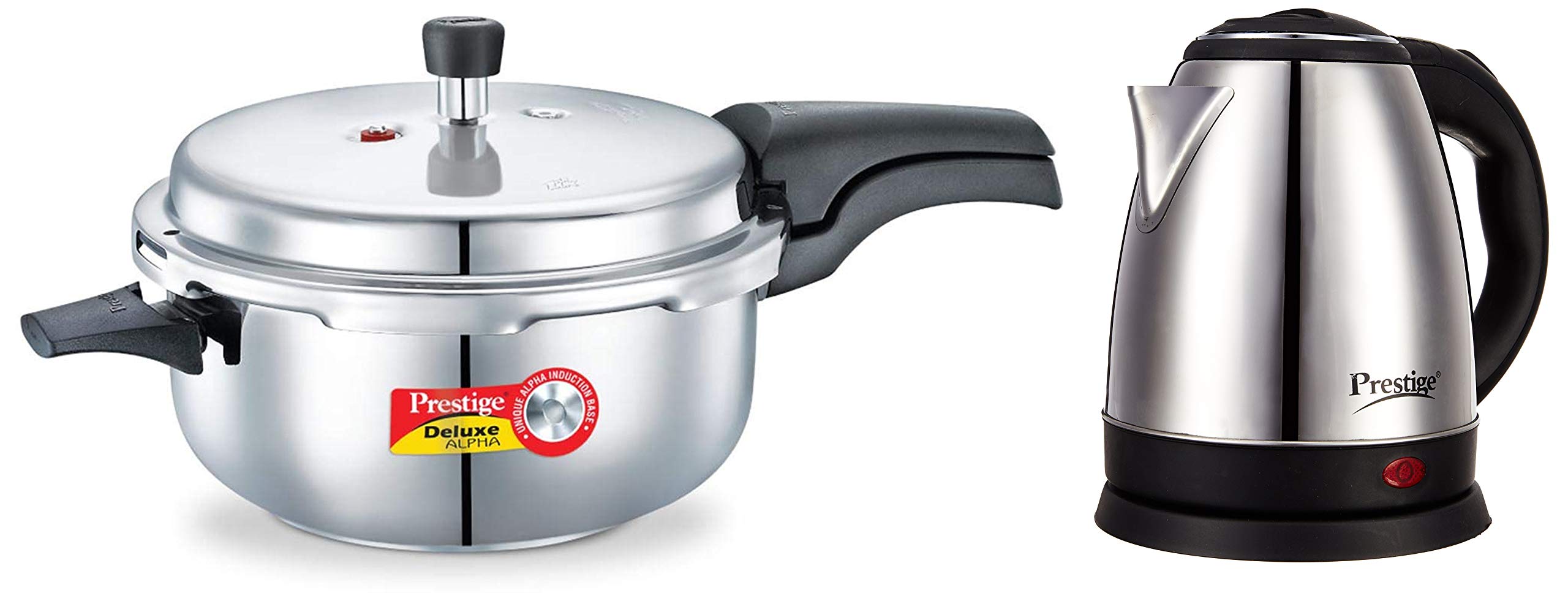 Buy Prestige Deluxe Alpha Stainless Steel Deep Pan Pressure Cooker, 5