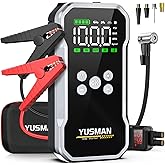 Jump Starter with Air Compressor, 8000A 160PSI Jump Starter Pack (10.0 Gas/7.0L Diesel), 12V Car Jump Starter, Battery Jump Starter with Display, Smart Jumper Cables, 2 LED Light