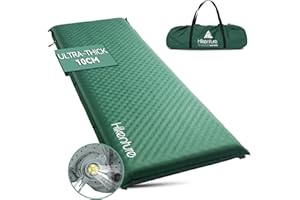 HIKENTURE Self Inflating Sleeping Pad, Extra Thick Camping Mattress with Carrying Bag, 10.9 R-Value Insulated Foam Sleeping M