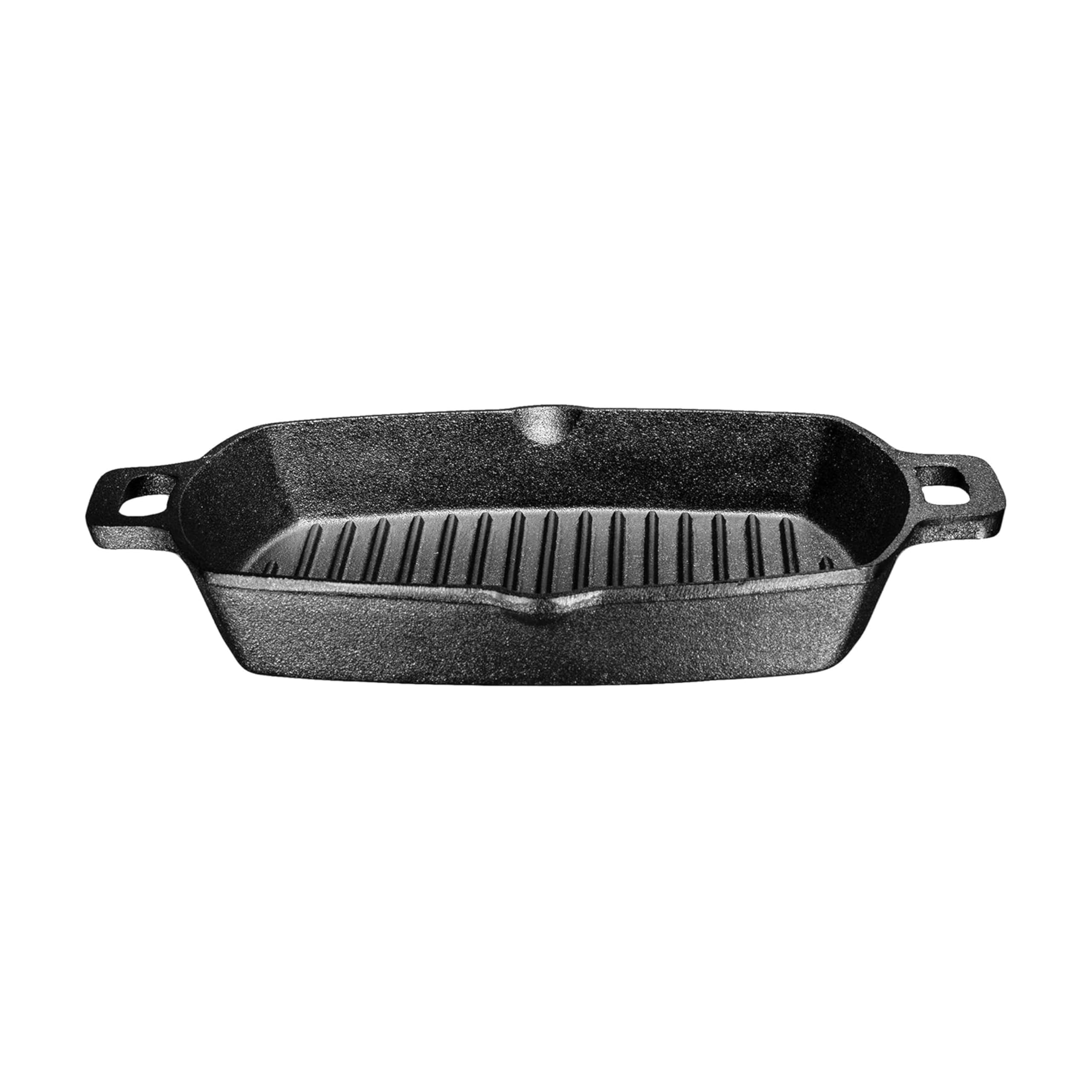 Photo 1 of (minor crack) Bruntmor 13 Inch Cast Iron Pan Griddle - Pre-Seasoned Cast Iron Grill Pan for Stove Top and Outdoor Cooking - No Stick Grilling Pan with Ridges for Meats, Steaks and Vegetables - Induction Compatible