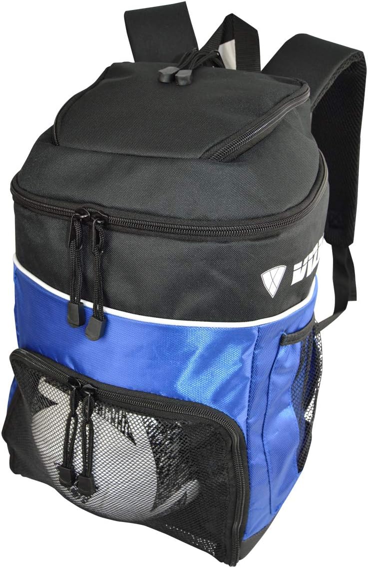 Vizari Sport USA Titan Football Backpack - Sport Backpack with Ball Holder Compartment - Royal Blue