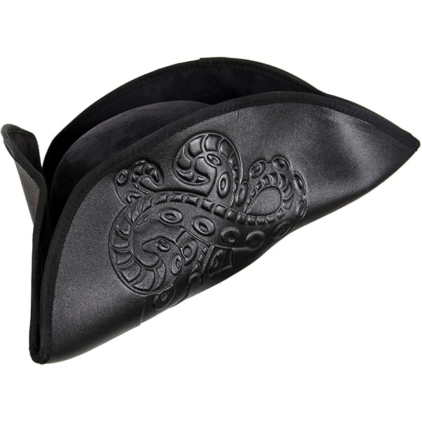 【一点物】 handmade pirate hat gothic Amazon.com: Cybergoth Black Pirate Hat With Bullet Leather Strap