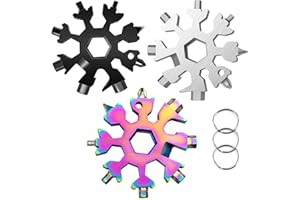 BIAOYUN 3 Pack 18 In 1 Multitool - Stainless Steel Multi-Tool Stainless Multi-tool Slotted, Phillips screwdriver set, bottle opener(Standard, Stainless)