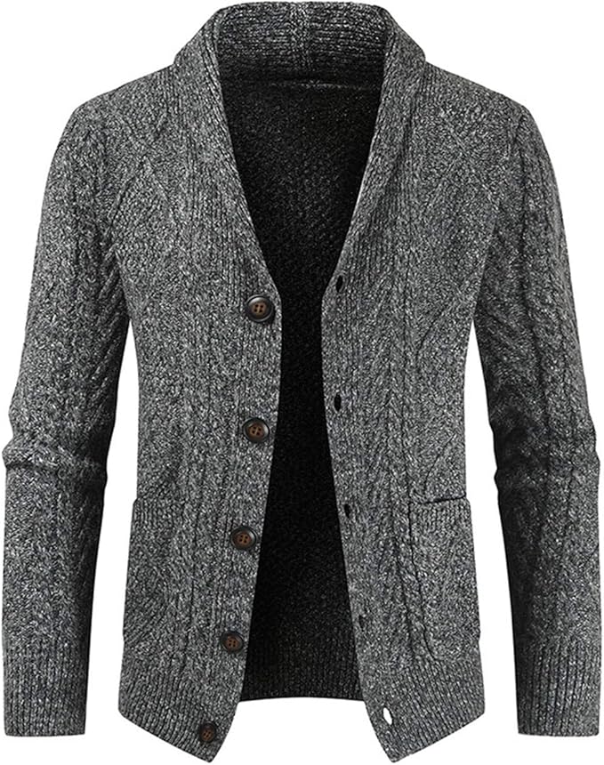 Mens Cotton Button Down Cardigan V Neck Basic Designed Knitted Sweater