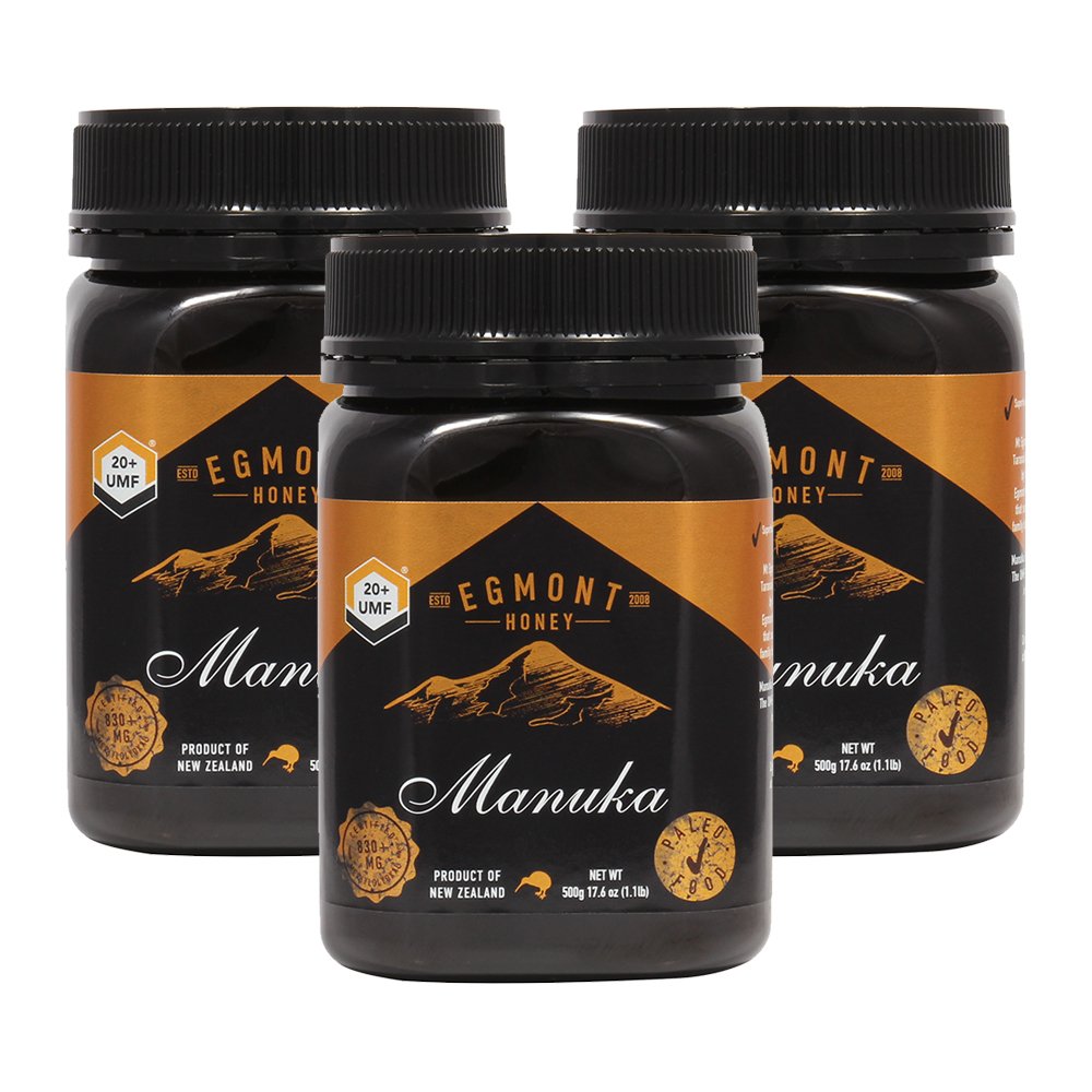 Egmont Manuka Honey UMF 20+ 500g (17.6oz) 100 Pure New Zealand Manuka Honey (Pack