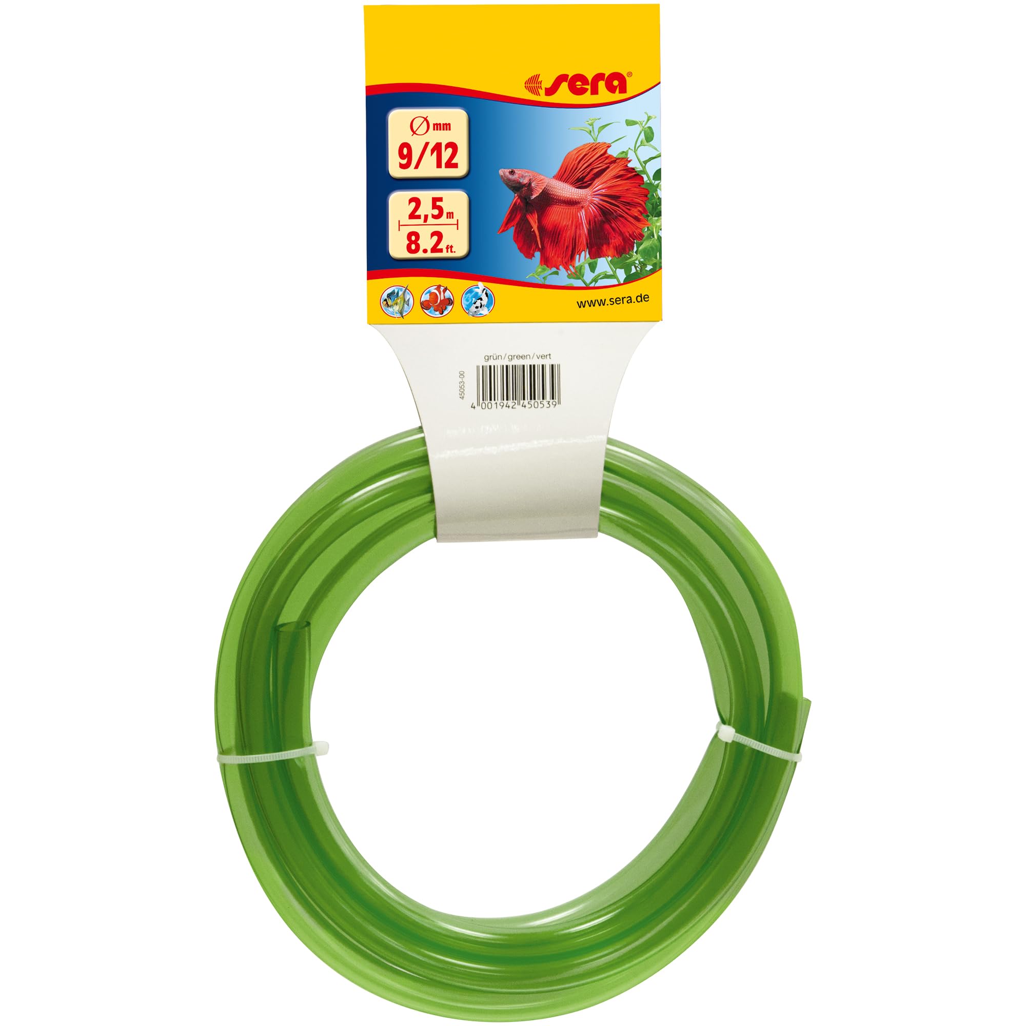 sera 45053 Hose for Aquarium 9/12 2.5 m Green