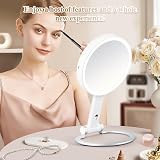 MOMOKUBA Lighted 20x/1x Makeup Mirror Rechargeable 3 Color Dimmer view 7