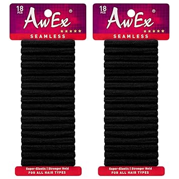 Amazon Com Awex Black Hair Ties 36 Pcs Small Hair Scrunchies