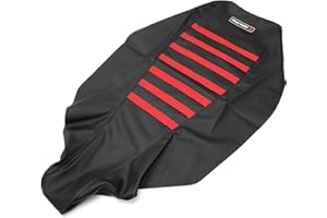 WIKIBB Grip Seat Cover Fit for 2004-2018 Honda TRX 450 ER/TRX 450 R Seat Wheeler Quad Multi Gripper Seat Cover #197 (Red & Black)