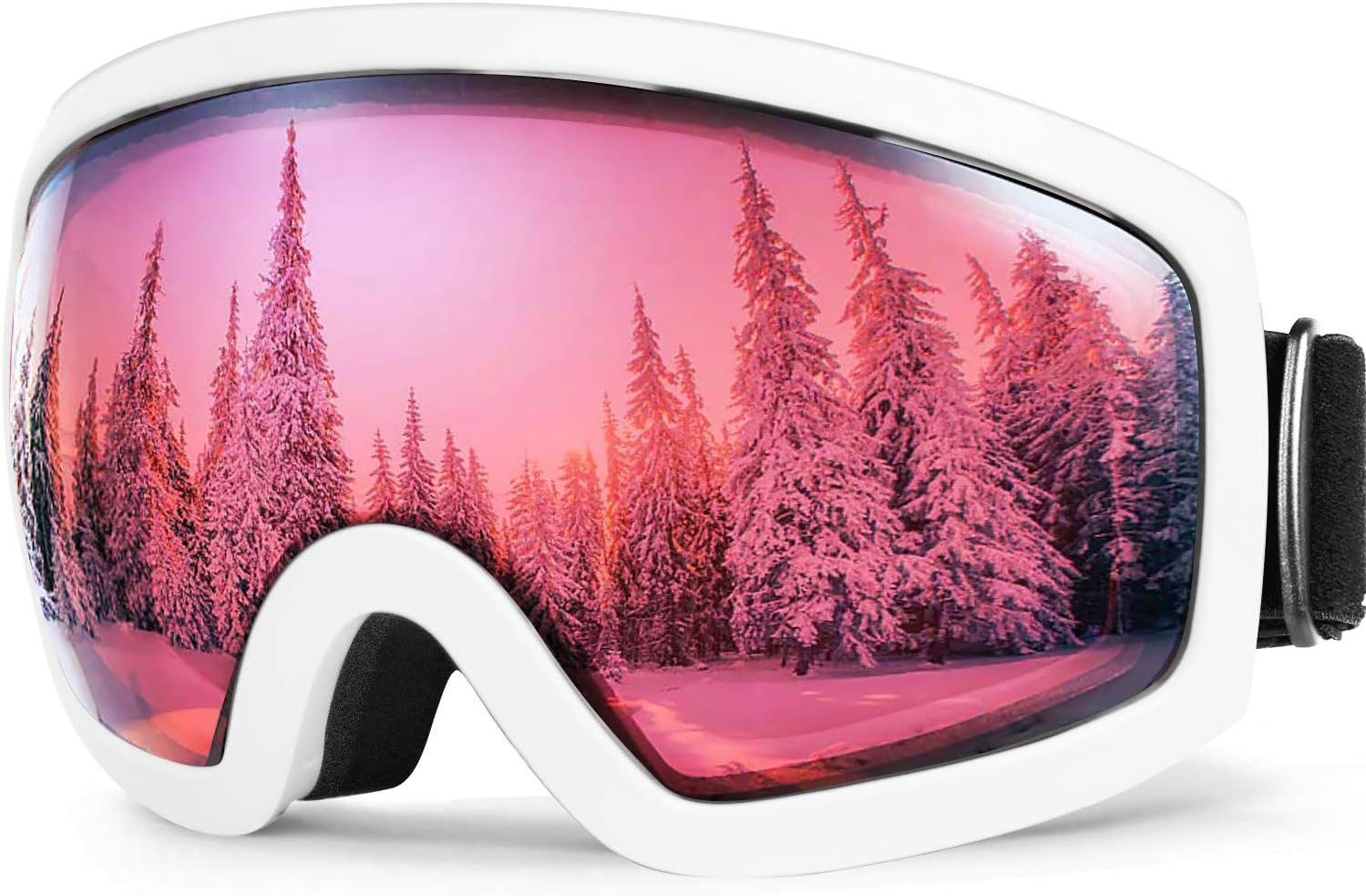 BFULL Men and Women OTG Ski Goggles, Anti-fog, Anti-glare,100% UV400 UV Protection Lens Sunglasses, Suitable for Skiing Snowboarding Downhill Skis,Two Style of Lens Sunglasses（without zipper box）