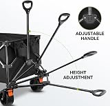 TECKNET Folding Festival Camping Trolley Cart Wheels Brakes 180L 150KG Garden view 6