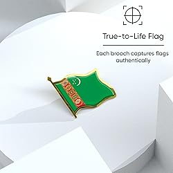 Turkmenistan Flag Lapel Pin - Enamel Metal National