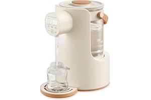 Veroline Instant Water Warmer, 2L Baby Formula Dispenser, 5 Temperature Control & 7x24H Keep Warm, Baby Bottle Warmer with Night Light, Hot Water Dispenser for All Bottles, Detachable Glass Tank