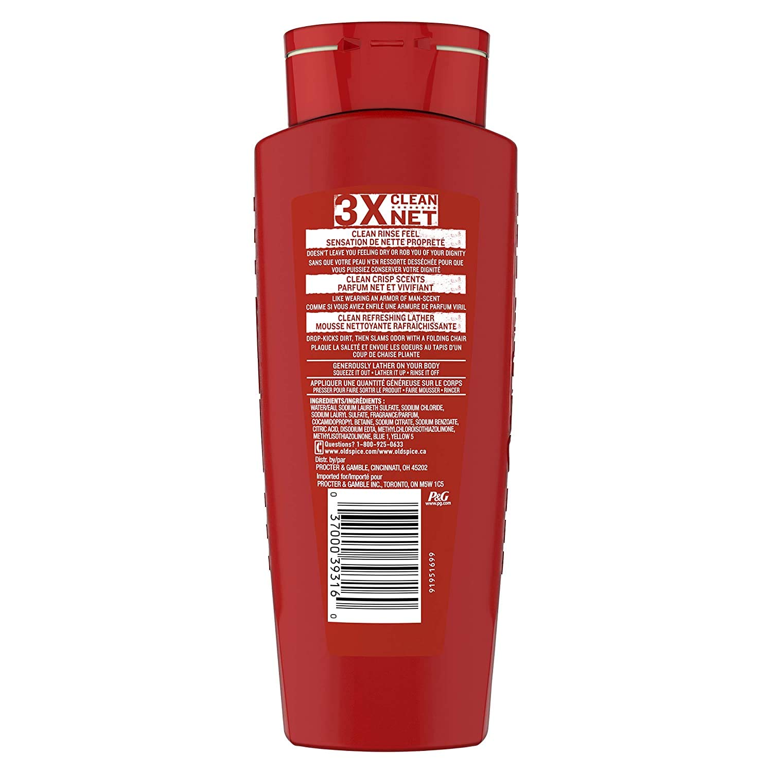 Old Spice High Endurance Pure Sport Scent Men's Body Wash 18 Fl Oz (Pack of 4) : Beauty
